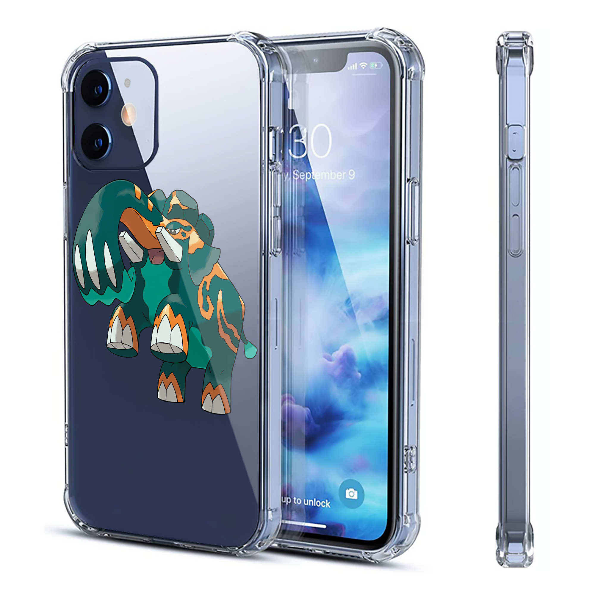 （画像用） ポケットモンスター Pokémon 【iPhone 12シリーズ対応】透明スマホケース（クリアソフトケース）